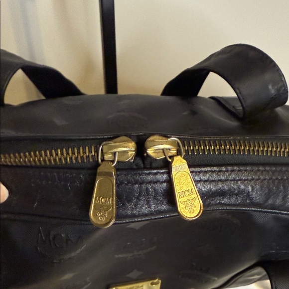 MCM Black Tote with Gold Details with COA - Picture 4 of 12